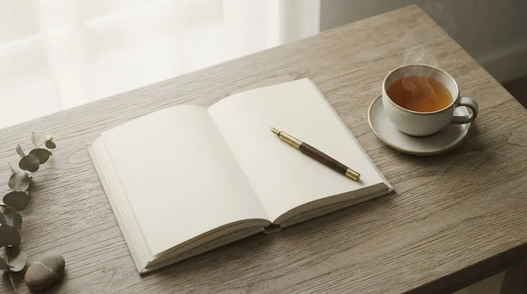 Journal and pen for tracking tiger dream meaning patterns over time