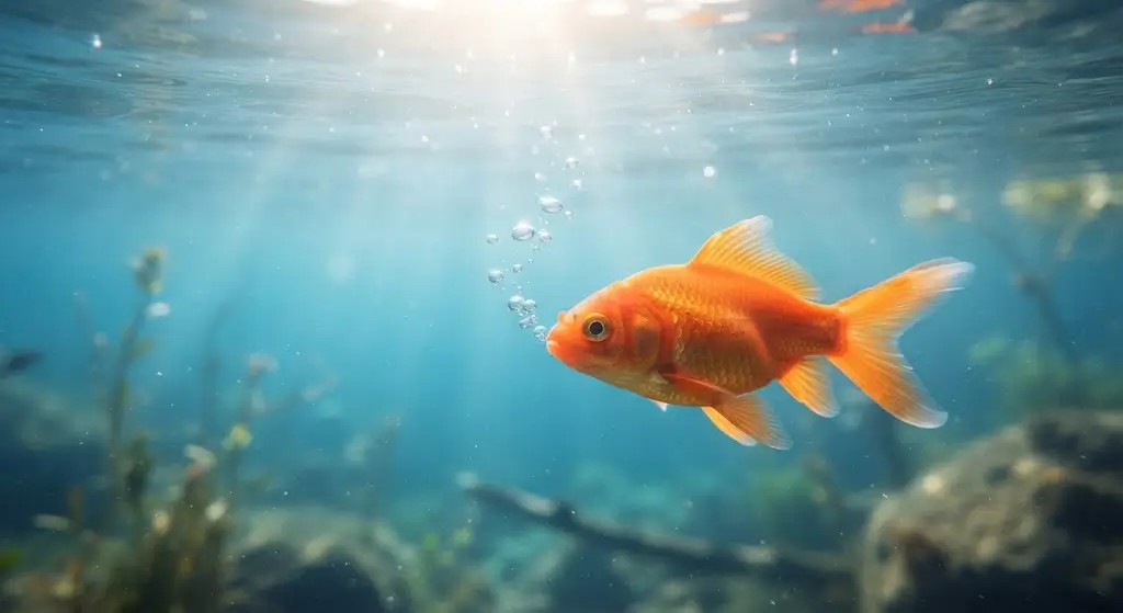 Calm fish swimming in clear water representing fish dream meaning