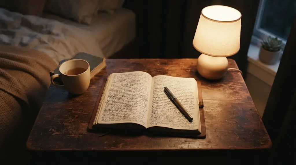 Journal used for tracking spider dream meaning and recurring patterns